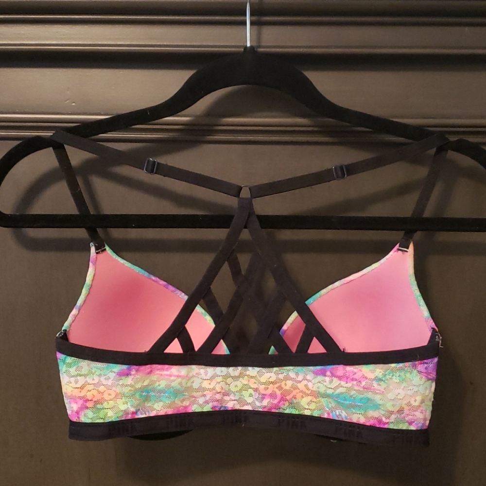 Pink Racerback Pushup Bra - Picture 2 of 4